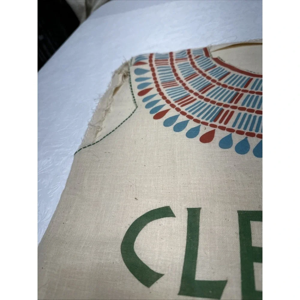 Cleopatra Playsuit Linen Feed Sack Egyptian Print Dress Costume 39